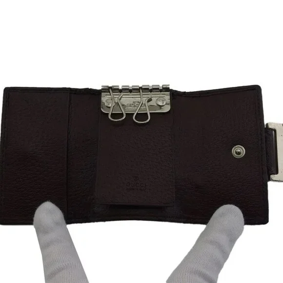 GUCCI Key holder Beige Brown Green Women 146211 Authentic secondhand - Picture 3 of 7